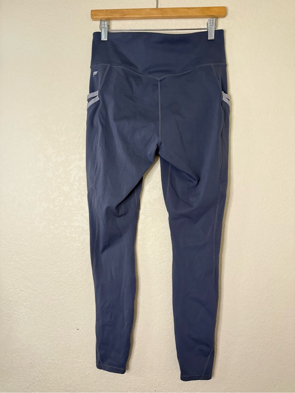Fabletics Grey/Purple High-Waist Motion Leggings